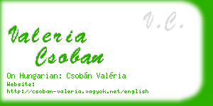 valeria csoban business card