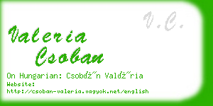 valeria csoban business card